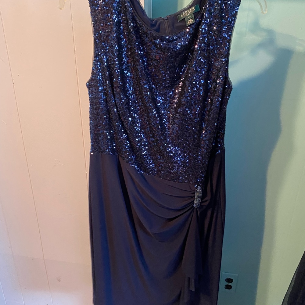 ralph lauren faux wrap dress